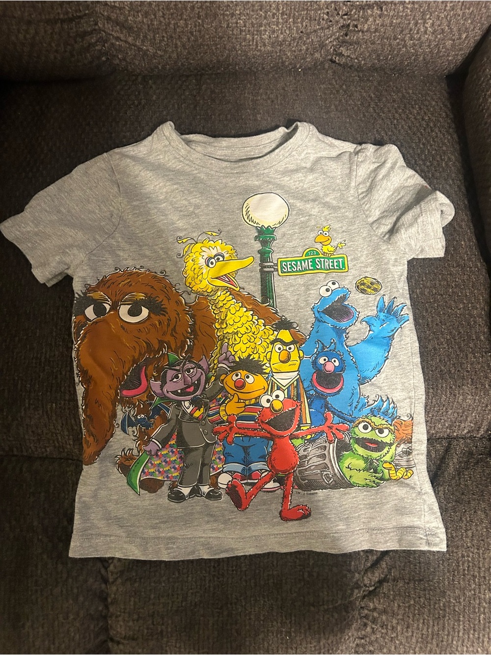 GAP Gray Sesame Street Character Graphic Tee
